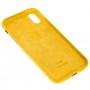 Чехол для iPhone Xr Alcantara 360 желтый
