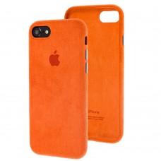Чохол для iPhone 7/8 Alcantara 360 помаранчевий