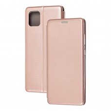 Чехол книжка Premium для Samsung Galaxy Note 10 Lite (N770) розово-золотистый