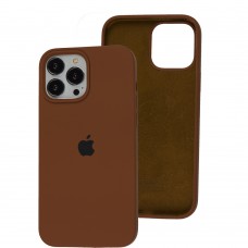 Чохол для iPhone 13 Pro Max Silicone Full коричневий