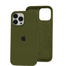 Чохол для iPhone 13 Pro Max Silicone Full зелений / army green