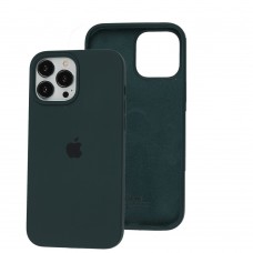 Чехол для iPhone 13 Pro Max Silicone Full зеленый / dark green
