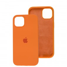 Чохол для iPhone 13 / 14 Square Full silicone оранжевий / orange