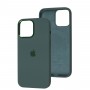 Чохол для iPhone 13 Pro Max New silicone Metal Buttons pine green