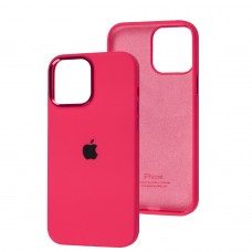 Чохол для iPhone 13 Pro Max New silicone Metal Buttons shiny pink