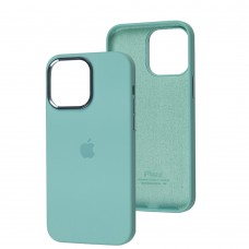 Чохол для iPhone 14 Pro Max New silicone Metal Buttons ice blue