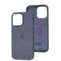 Чохол для iPhone 14 Pro Max New silicone Metal Buttons lavender gray