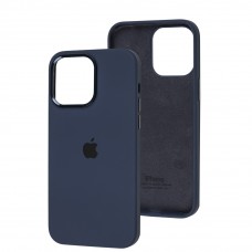Чехол для iPhone 14 Pro Max New silicone Metal Buttons midnighte blue