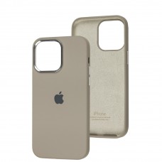 Чохол для iPhone 14 Pro Max New silicone Metal Buttons pebble