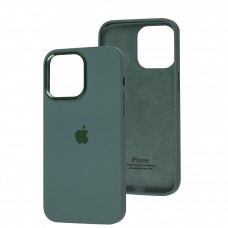 Чехол для iPhone 14 Pro Max New silicone Metal Buttons pine green