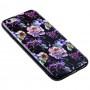 Чохол Glossy Flowers для iPhone 6 чорний