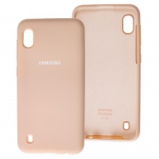Чехол для Samsung Galaxy A10 (A105) Silicone Full бледно-розовый 