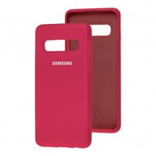 Чехол для Samsung Galaxy S10 (G973) Silicone Full бордовый / Marsala