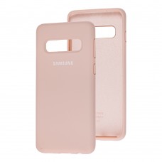 Чехол для Samsung Galaxy S10 (G973) Silicone Full розовый / pink sand