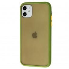 Чехол для iPhone 11 LikGus Maxshield зеленый (хаки)