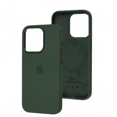 Чохол для iPhone 15 Pro Max MagSafe Silicone Full Size green