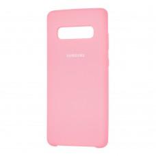 Чохол Samsung Galaxy S10+ (G975) Silky Soft Touch "світло-рожевий"