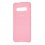 Чехол для Samsung Galaxy S10+ (G975) Silky Soft Touch "светло-розовый"
