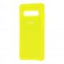 Чехол для Samsung Galaxy S10+ (G975) Silky Soft Touch "лимонный"