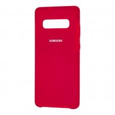 Чехол для Samsung Galaxy S10+ (G975) Silky Soft Touch "вишневый"