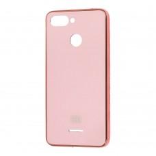Чохол для Xiaomi Redmi 6 Silicone case (TPU) рожево-золотистий