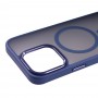 Чохол для iPhone 15 Pro Max Rock Metal lens shield MagSafe blue