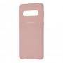Чохол Samsung Galaxy S10 (G973) Silky Soft Touch блідо-рожевий