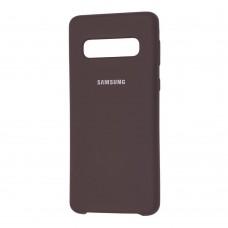 Чехол для Samsung Galaxy S10 (G973) Silky Soft Touch какао