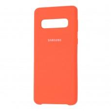 Чехол для Samsung Galaxy S10 (G973) Silky Soft Touch оранжевый