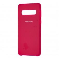 Чохол Samsung Galaxy S10 (G973) Silky Soft Touch вишневий