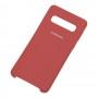 Чохол Samsung Galaxy S10 (G973) Silky Soft Touch темно-червоний
