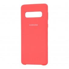 Чехол для Samsung Galaxy S10 (G973) Silky Soft Touch ярко-розовый
