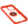Чохол для iPhone 12 / 12 Pro Deen CrystalRing із кільцем червоний