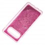 Чехол для Samsung Galaxy S10 (G973) Блестки вода "дельфин розовый"