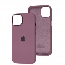 Чохол для iPhone 13 New silicone Metal Buttons black currant