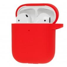 Чехол для AirPods Silicone New red