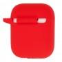 Чехол для AirPods Silicone New red