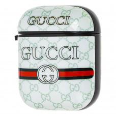 Чехол для AirPods Young Style "gucci" белый