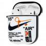Чехол для AirPods Young Style off white nike air белый