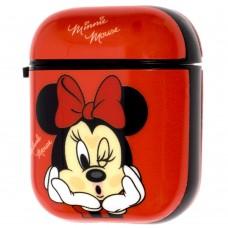 Чохол для AirPods Young Style Minnie Mouse червоний