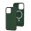 Чехол для iPhone 14 Pro Max Carbon MagSafe green