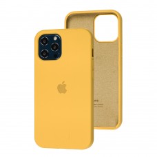 Чехол Silicone для iPhone 12 Pro Max case горчичный