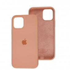 Чехол Silicone для iPhone 12 / 12 Pro case grapefruit