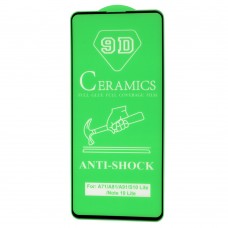 Защитное стекло для Samsung Galaxy A71 (A715) "ceramics anti-shock" черное (OEM)