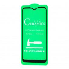 Защитное стекло для Samsung Galaxy A01 (A015) "ceramics anti-shock" черное (OEM)