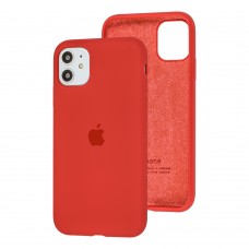 Чохол для iPhone 11 Silicone Full червоний / dark red