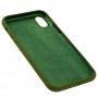 Чехол для iPhone Xr Silicone Full зеленый / forest green
