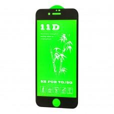 Защитное стекло 11D для iPhone 7 / 8 Full Glue черное (ОЕМ)