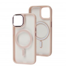 Чехол для iPhone 15 Berlia Color Metal MagSafe pink