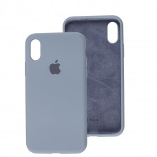 Чехол для iPhone X / Xs Silicone Full серый / pewter